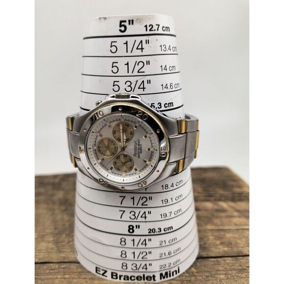 Men's Silver And Gold Tone Armitron Chronograph Watch - Picture 7 of 8